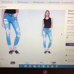 Never worn Express Mid rise ankle Jean leggings